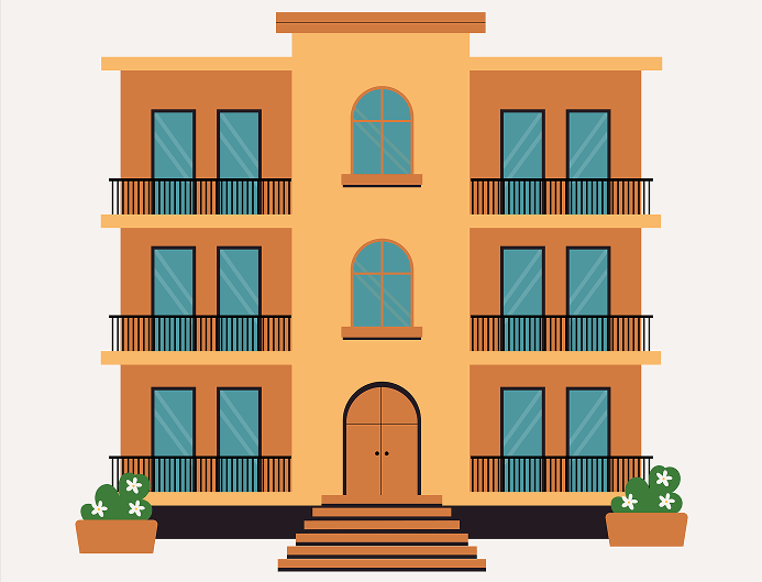 Illustration d'un immeuble résidentiel